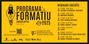 LA REGIDORIA DE PROMOCIÓ ECONÒMICA ENGEGA UNA NOVA EDICIÓ DEL PROGRAMA FORMATIU «ONDARA» ACTIVA I DEL CICLE DE CAFÉS EMPRENEDORS 2025