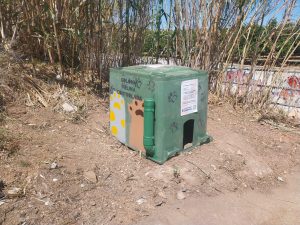 L’AJUNTAMENT D’ONDARA ADVERTEIX QUE NOMÉS ES POT DONAR MENJAR ALS GATS EN LES COLÒNIES HABILITADES AMB CASETES