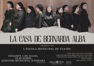 L’ESCOLA DE TEATRE D’ONDARA OFERIRÀ TRES REPRESENTACIONS DE CLOENDA DEL CURS 2024-25