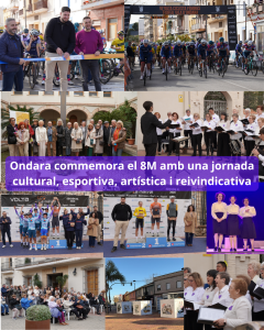 ONDARA COMMEMORA EL 8M AMB UNA JORNADA CULTURAL, ESPORTIVA,ARTÍSTICA I REIVINDICATIVA
