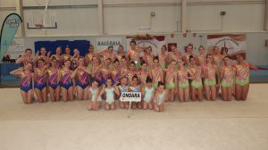 GRAN ACTUACIÓ DE L’ESCOLA DE GIMNÀSTICA RÍTMICA D’ONDARA EN LA 2A FASE DE LA LLIGA COMARCAL