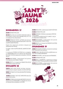 PROGRAMA SANT JAUME 2026