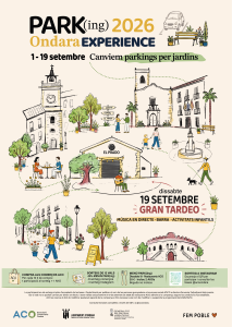 ACO transforma les places d’aparcament d’Ondara en jardins per impulsar el comerç local