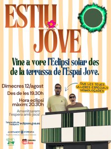 L’ESTIU JOVE D’ONDARA CONSOLIDA EL SEU ÈXIT AMB UNA GRAN PARTICIPACIÓ I CULMINARÀ AMB UNA EIXIDA AQUÀTICA A DÉNIA I L’OBSERVACIÓ DE L’ECLIPSI SOLAR DES DE LA TERRASSA DE L’ESPAI JOVE